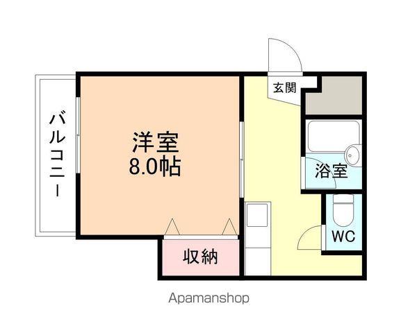 バジェット大町(1K/2階)の間取り写真