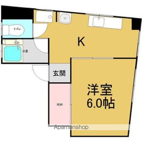 足立ビル(1K/4階)の間取り写真