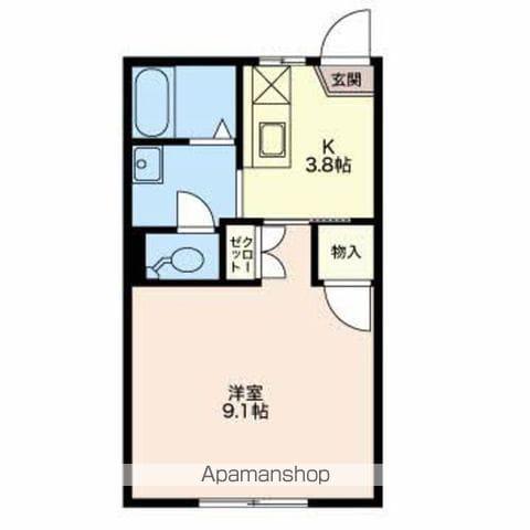 フレグランスSUSUKIGAWA(1K/1階)の間取り写真