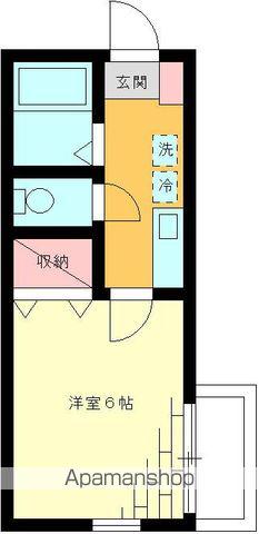 ラグーナ氷川台(1K/1階)の間取り写真