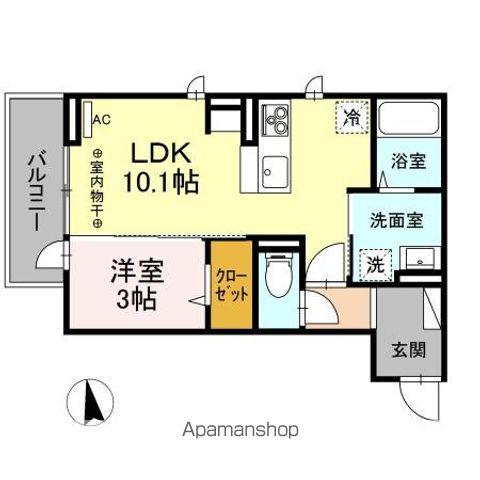 シュールメゾンⅡ(1LDK/2階)の間取り写真