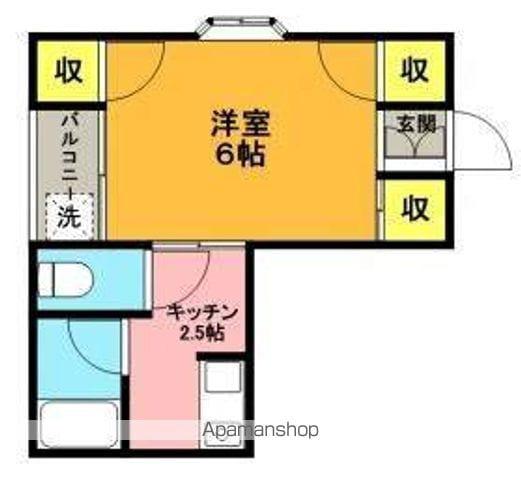 アミーハイツ(1K/2階)の間取り写真