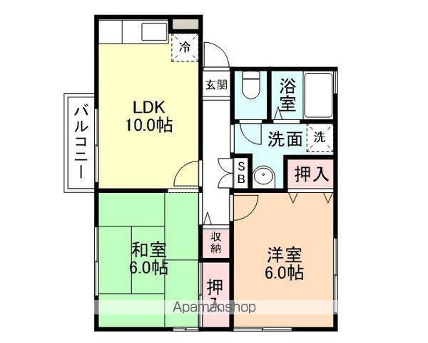 セジュール蓮町 D棟(2LDK/2階)の間取り写真