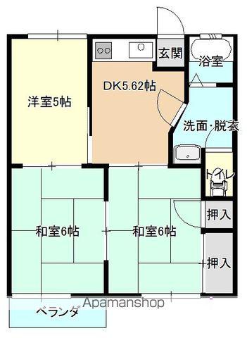コーポHATTORI(3DK/2階)の間取り写真
