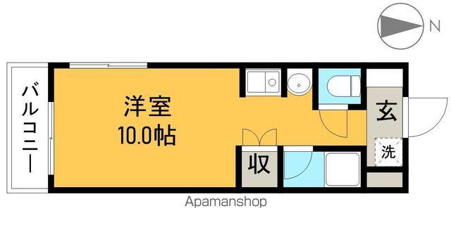 テイクプラス(ワンルーム/4階)の間取り写真