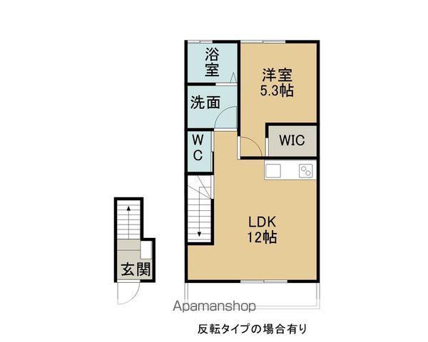 INABELL A棟(1LDK/2階)の間取り写真