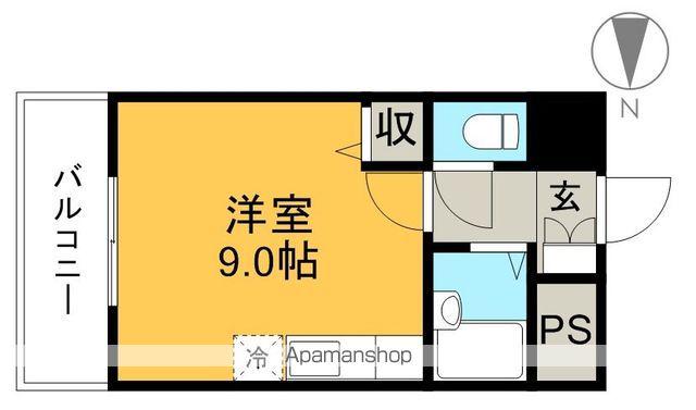 アスターハウス新本町(ワンルーム/2階)の間取り写真