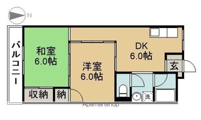 リアライズ国府宮(2DK/1階)の間取り写真