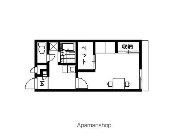 レオパレス白山荘(1K/1階)の間取り写真