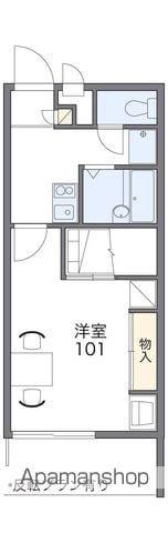 レオパレスしんどうⅢ(1K/1階)の間取り写真