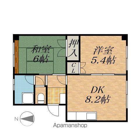 松井ハイツ(2DK/3階)の間取り写真