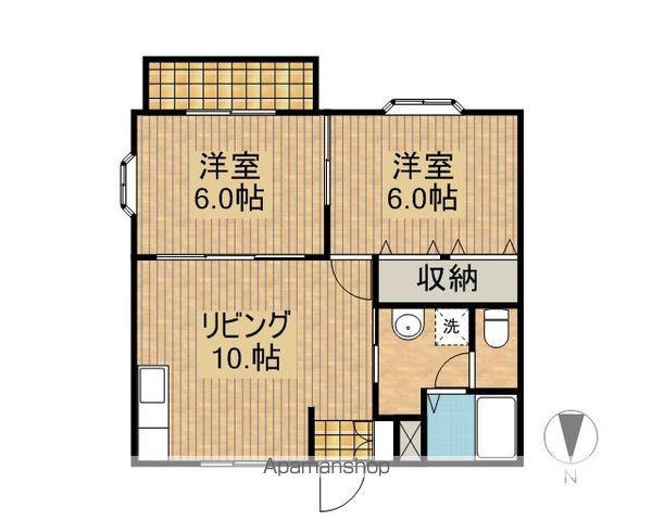 サンシャインOKA(2LDK/1階)の間取り写真