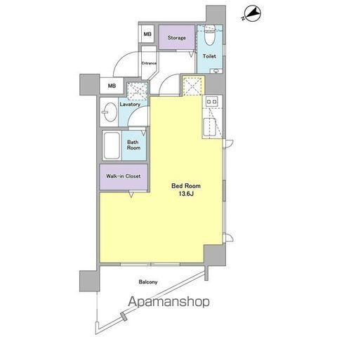 スタイリオ下丸子(ワンルーム/3階)の間取り写真