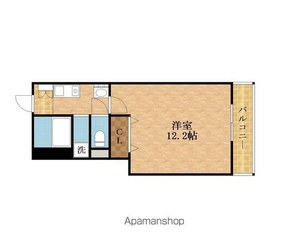 ピ・ラパン(1K/2階)の間取り写真