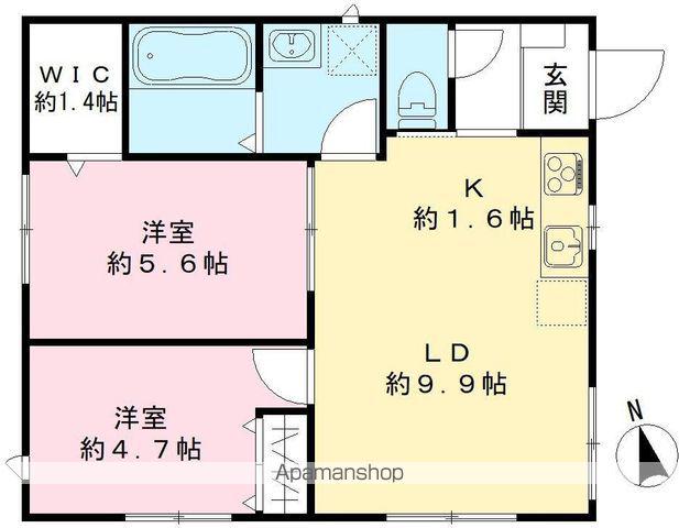 東武伊勢崎・大師線 羽生駅 徒歩13分 1階建 築1年(2LDK)の間取り写真