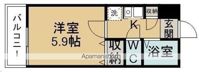 パークウッド台原(1K/4階)の間取り写真