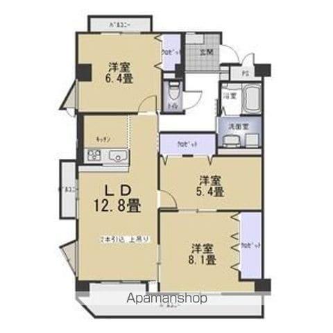 ハイムビーオール(3LDK/4階)の間取り写真