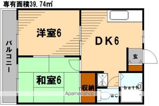 コーポエクセル(2DK/1階)の間取り写真