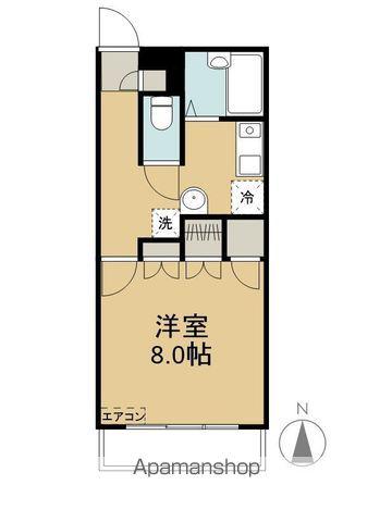 プリムローゼ青木島(1K/2階)の間取り写真