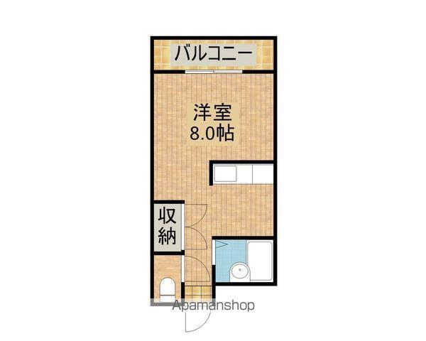 オグラヒルズⅢ(ワンルーム/4階)の間取り写真