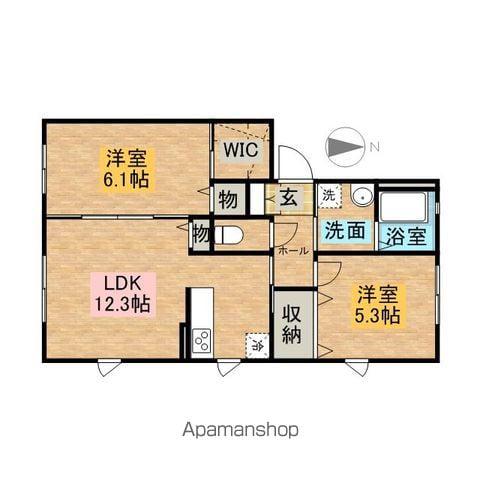 グロース・ダッハⅠ(2LDK/1階)の間取り写真