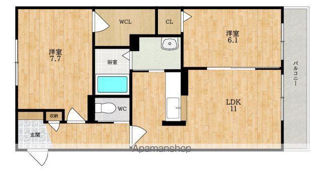 SHAMAISON AVENIR (2LDK/3階)の間取り写真