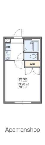 レオパレスαアルファー(1K/1階)の間取り写真