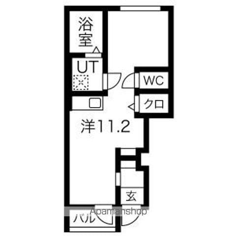 セレーノII(ワンルーム/1階)の間取り写真