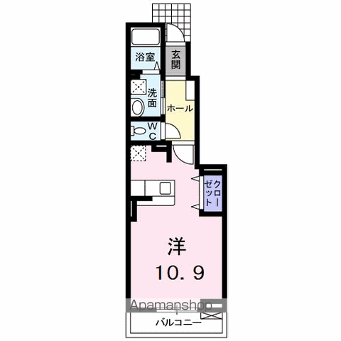 セレブリティD(ワンルーム/1階)の間取り写真