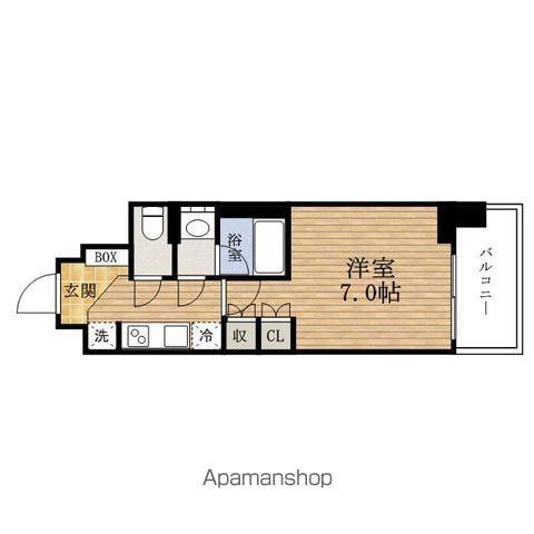 LUNEFLATS谷町四丁目(1K/5階)の間取り写真