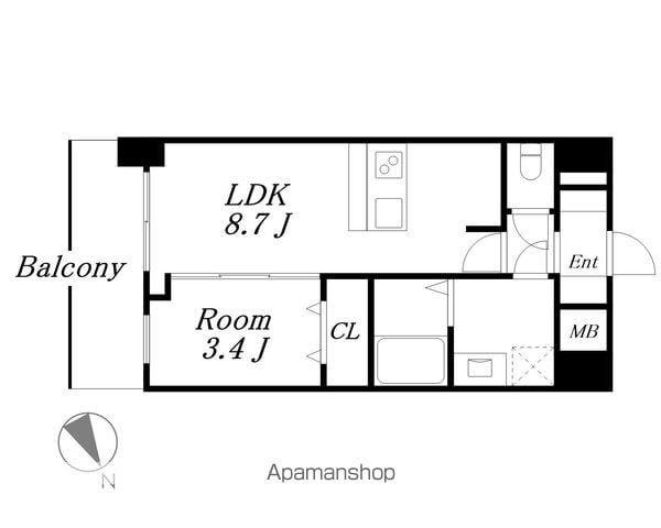 アドバンス名古屋シュテルン(1LDK/11階)の間取り写真