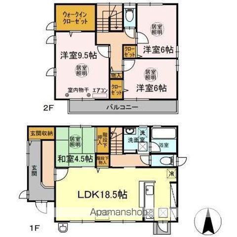 つくばエクスプレス 研究学園駅 徒歩17分 2階建 築12年(4LDK)の間取り写真
