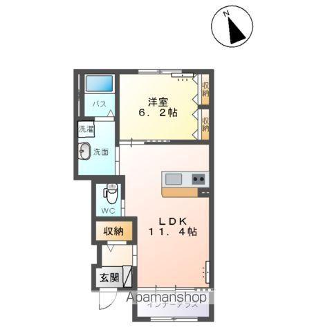 プランドール(1LDK/1階)の間取り写真