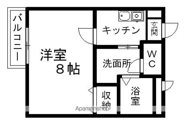 アウローラ02J(1K/2階)の間取り写真