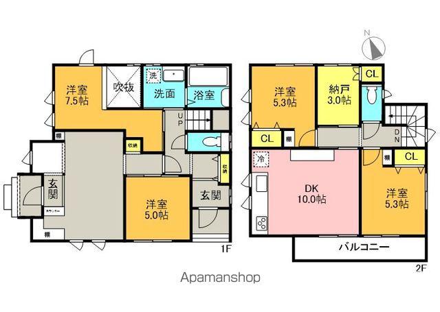 武豊線 乙川駅 徒歩1分 2階建 築7年(2SDK)の間取り写真