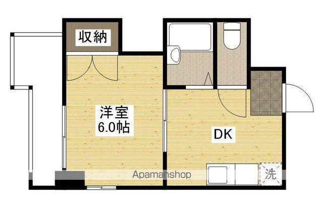 NIKKEI南竹屋2ND(1DK/6階)の間取り写真
