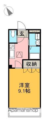 プロスパー(1K/1階)の間取り写真