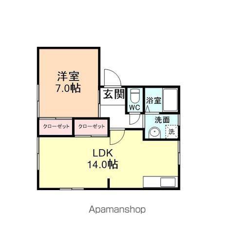 リヴェール射水(1LDK/1階)の間取り写真