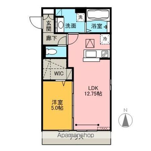 プリメーラ参番館(1LDK/1階)の間取り写真
