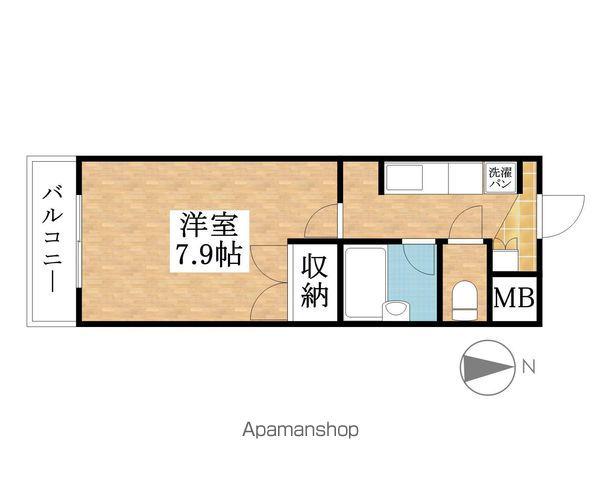 シティオ岩倉(1K/1階)の間取り写真