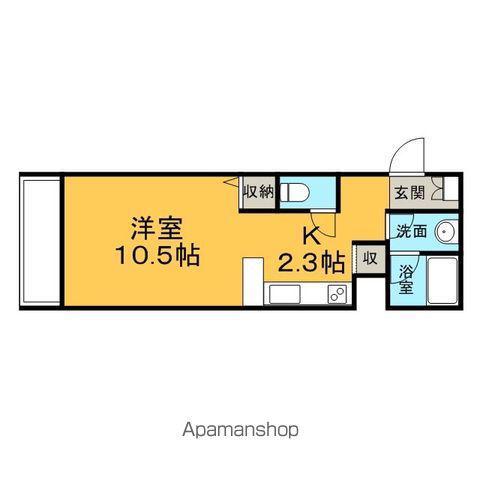APT-K(1K/5階)の間取り写真