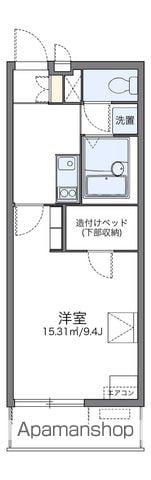 レオパレスフライハイト(1K/1階)の間取り写真