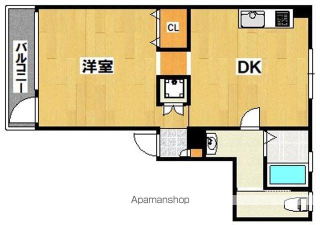 清水丘ファーストビル(1DK/2階)の間取り写真