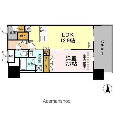 THE REJUVEPORT KISARAZU(1LDK/10階)の間取り写真