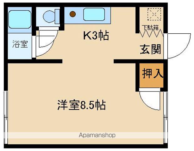 松本ハイツ(1K/1階)の間取り写真