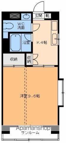 グリーンコートなみかた(1K/2階)の間取り写真