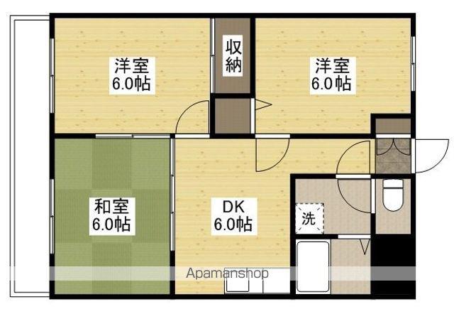 コーポ伊藤(3DK/3階)の間取り写真