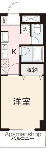 富士ソレイユ(1K/5階)の間取り写真