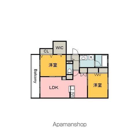 メゾン・ヘーベル東野(2LDK/2階)の間取り写真
