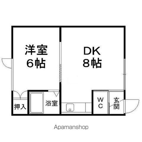 COCO&チャコ(1DK/1階)の間取り写真